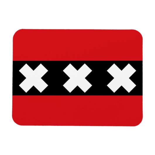 Vlag van Amsterdam Magneet (Horizontaal)