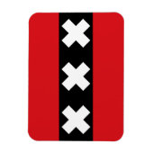 Vlag van Amsterdam Magneet (Verticaal)
