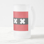 Vlag van Amsterdam Matglas Bierpul (Voorkant rechts)