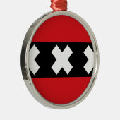 Vlag van Amsterdam Metalen Ornament (Rechts)