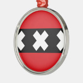 Vlag van Amsterdam Metalen Ornament (Links)