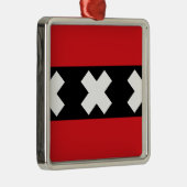 Vlag van Amsterdam Metalen Ornament (Rechts)