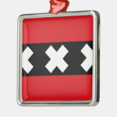 Vlag van Amsterdam Metalen Ornament (Links)