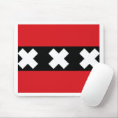 Vlag van Amsterdam Muismat (Met muis)