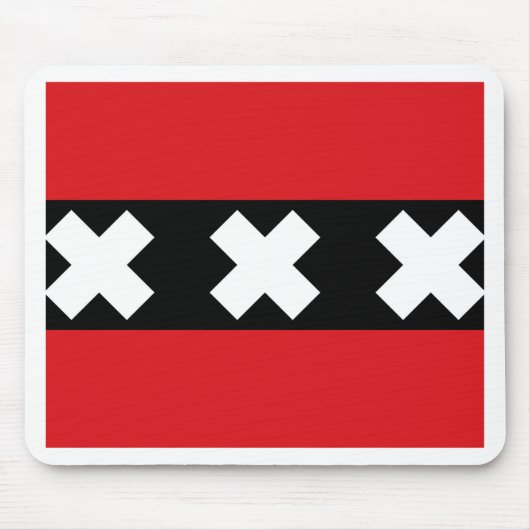 Vlag van Amsterdam Muismat (Voorkant)