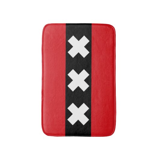 Vlag van Amsterdam, Nederland Badmat (Voorkant Verticaal)