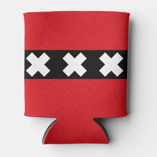 Vlag van Amsterdam, Nederland Blikjeskoeler (Voorkant)