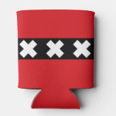 Vlag van Amsterdam, Nederland Blikjeskoeler (Achterkant)