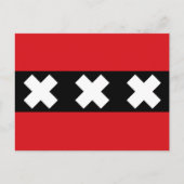 Vlag van Amsterdam, Nederland Briefkaart (Voorkant)