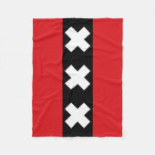 Vlag van Amsterdam, Nederland Fleece Deken (Voorkant)