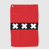 Vlag van Amsterdam, Nederland Golfhanddoek (Voorkant)