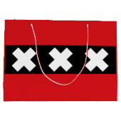 Vlag van Amsterdam, Nederland Groot Cadeauzakje (Achterkant)
