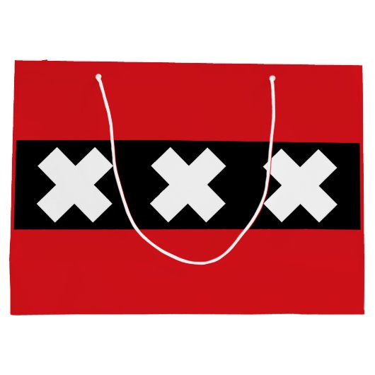 Vlag van Amsterdam, Nederland Groot Cadeauzakje (Achterkant)