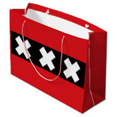 Vlag van Amsterdam, Nederland Groot Cadeauzakje (Achterkant Gekanteld)