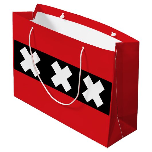 Vlag van Amsterdam, Nederland Groot Cadeauzakje (Achterkant Gekanteld)
