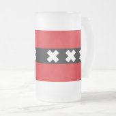 Vlag van Amsterdam, Nederland Matglas Bierpul (Voorkant rechts)