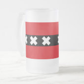 Vlag van Amsterdam, Nederland Matglas Bierpul (Voorkant links)