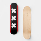 Vlag van Amsterdam, Nederland Persoonlijk Skateboard (Voorkant)