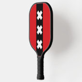 Vlag van Amsterdam, Nederland Pickleball Paddle (Links)