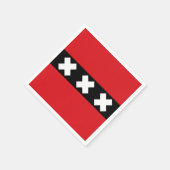 Vlag van Amsterdam, Nederland Servet (Hoek)