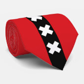 Vlag van Amsterdam, Nederland Stropdas (Opgerold)