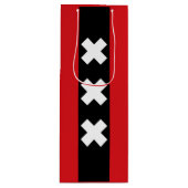 Vlag van Amsterdam, Nederland Wijn Cadeautas (Voorkant)