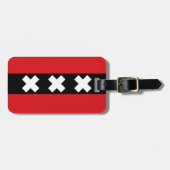 Vlag van Amsterdam, Nederlands Bagagelabel (Voorkant horizontaal)