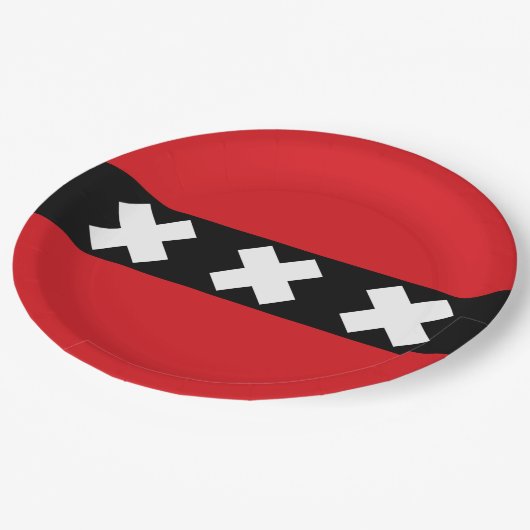Vlag van Amsterdam Papieren Bordje (Gekanteld)