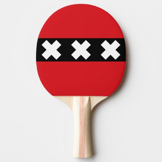 Vlag van Amsterdam, Ping Pong Paddle Nederland Tafeltennisbatje (Voorkant)
