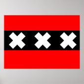 Vlag van Amsterdam Poster (Voorkant)