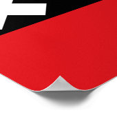 Vlag van Amsterdam Poster (Hoek)