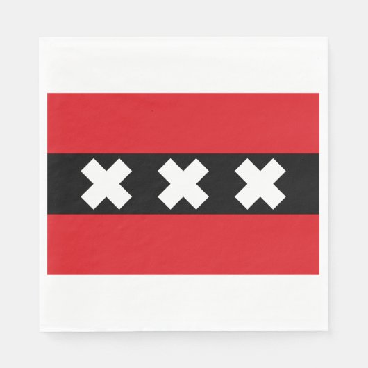 Vlag van Amsterdam Servet (Voorkant)