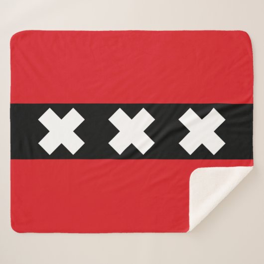 Vlag van Amsterdam Sherpa Deken (Voorkant (horizontaal))