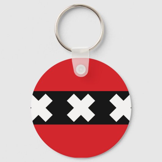 Vlag van Amsterdam Sleutelhanger (Voorkant)