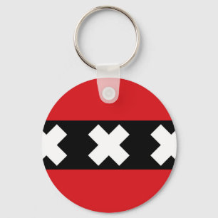 Vlag van Amsterdam Sleutelhanger