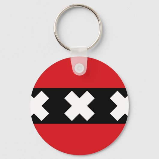 Vlag van Amsterdam Sleutelhanger (Voorkant)