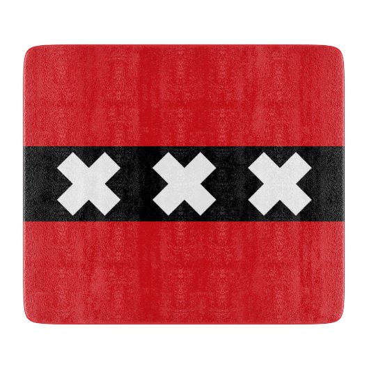 Vlag van Amsterdam Snijplank (Voorkant)