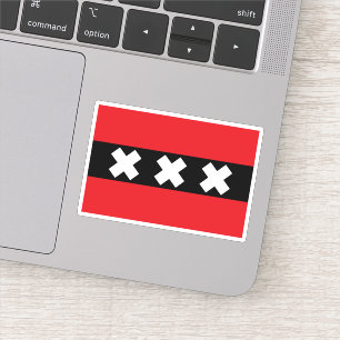 Vlag van Amsterdam Sticker