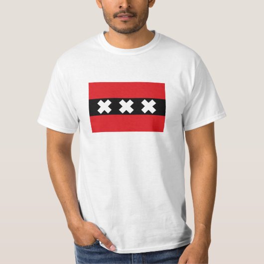 Vlag van Amsterdam T-shirt (Voorkant)