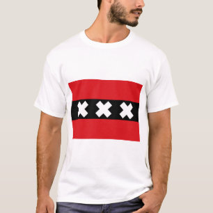 Vlag van Amsterdam T-shirt
