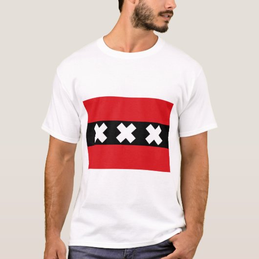 Vlag van Amsterdam T-shirt (Voorkant)