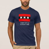 Vlag van Amsterdam T-shirt (Voorkant)