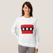 Vlag van Amsterdam T-shirt (Voorkant volledig)