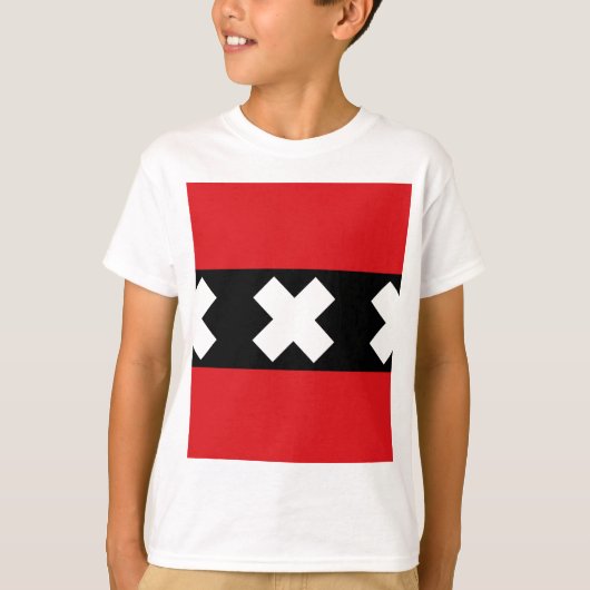 Vlag van Amsterdam T-shirt (Voorkant)