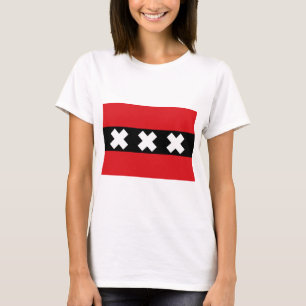 Vlag van Amsterdam T-shirt