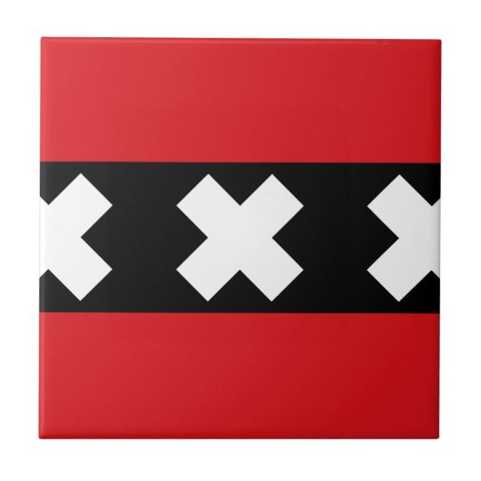 Vlag van Amsterdam Tegeltje (Voorkant)