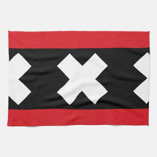 Vlag van Amsterdam Theedoek (Horizontaal)