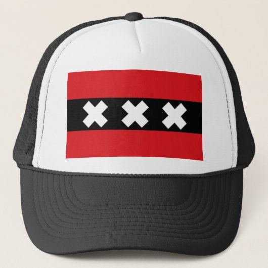 Vlag van Amsterdam Trucker Pet (Voorkant)