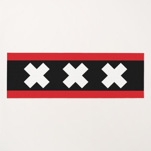 Vlag van Amsterdam Yogamat (Voorkant (horizontaal))