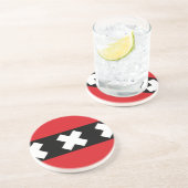 Vlag van Amsterdam Zandsteen Onderzetter (Zijkant)